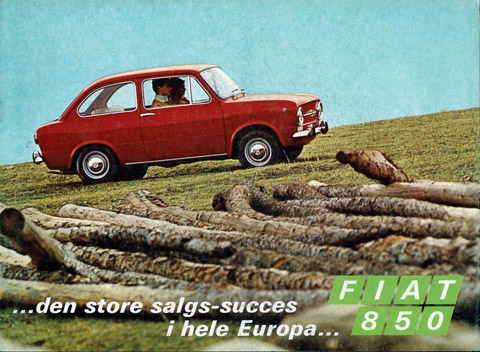 Fiat 850 folder in het deens