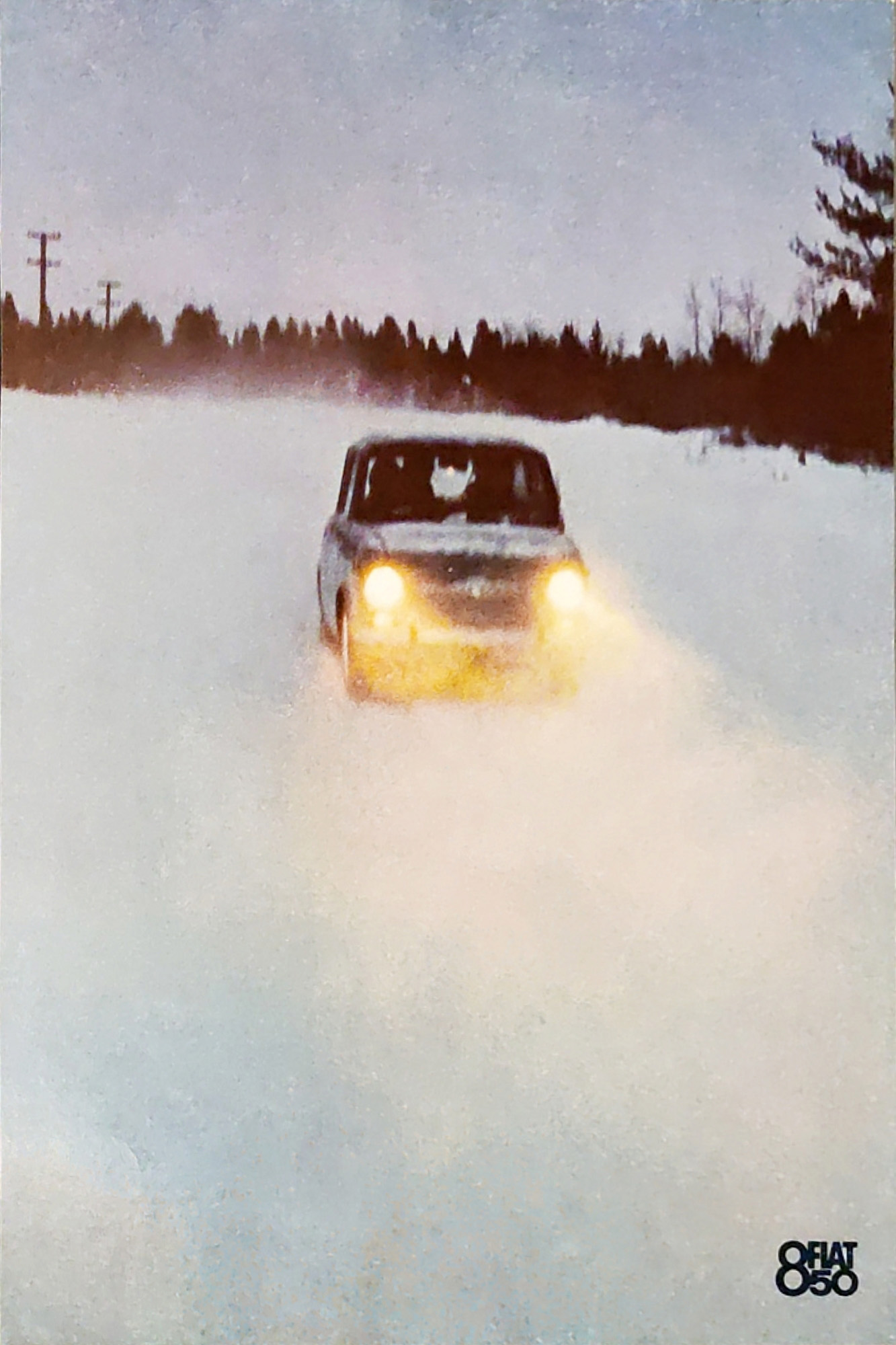 Fiat 850 bij de Noordkaap