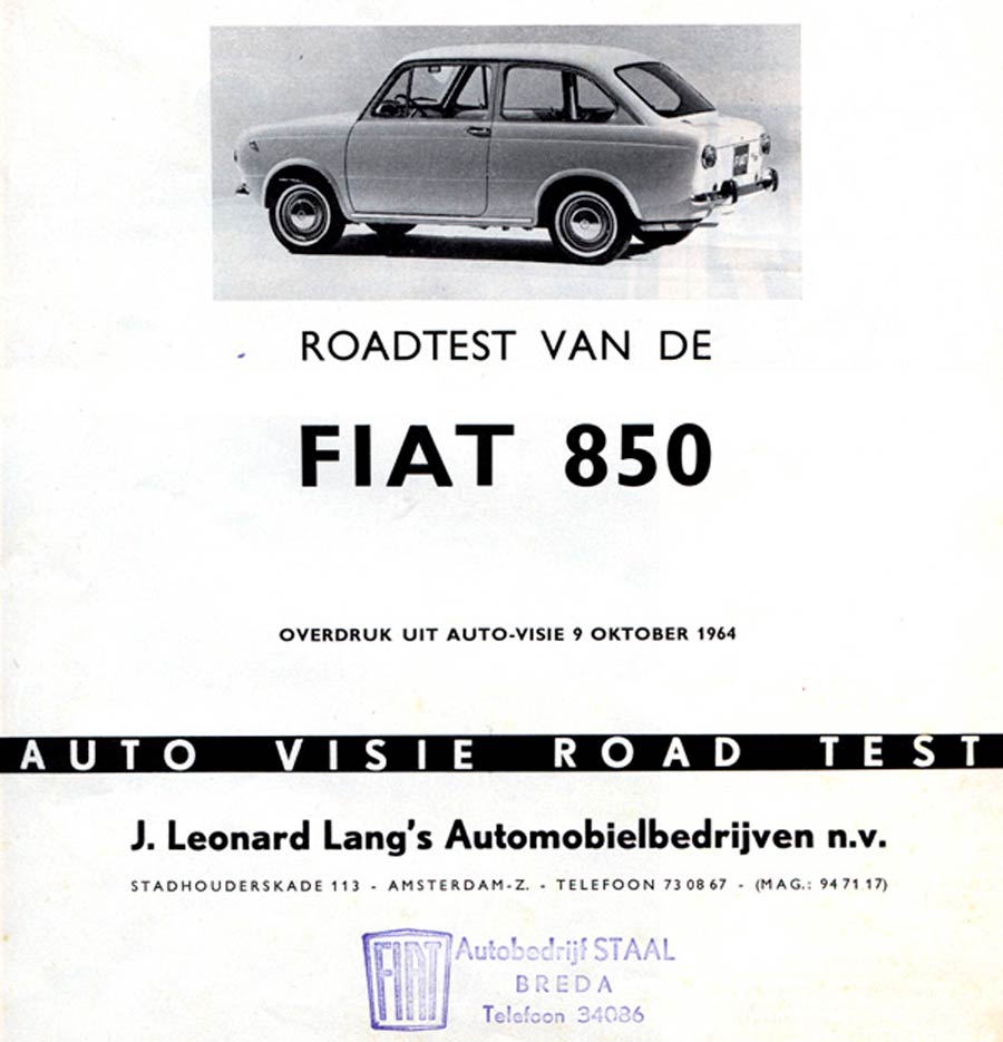 Fiat 850 Roadtest Autovisie