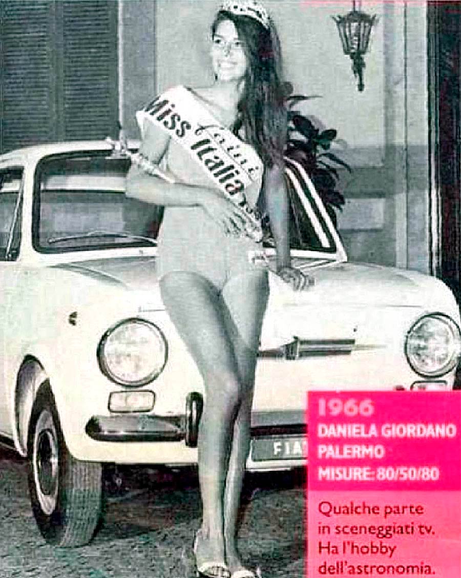 Fiat 850 met Miss Italia 1966