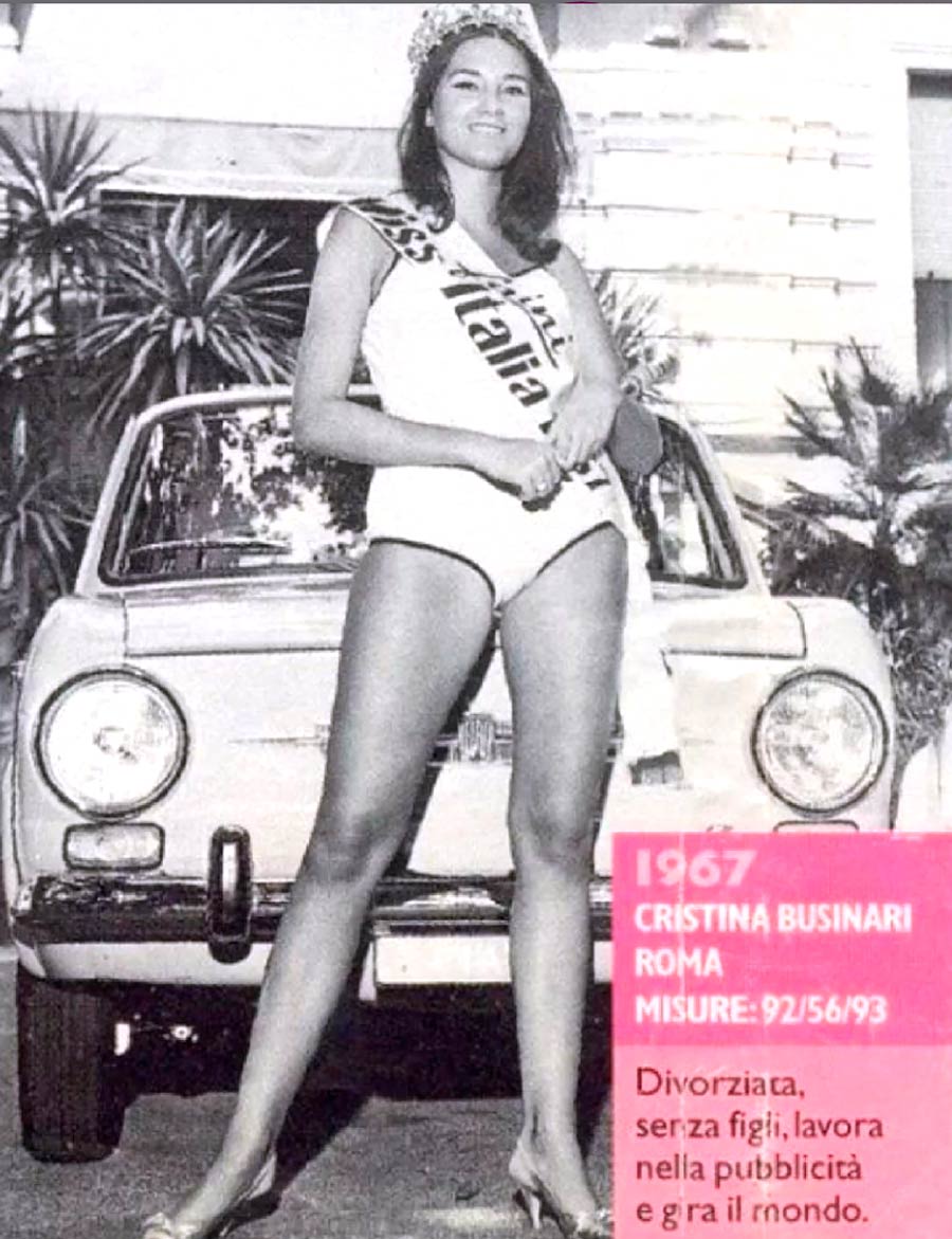 Fiat 850 met Miss Italia 1967
