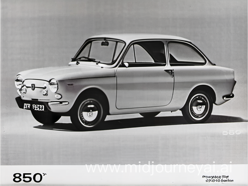 Fiat 850 protoype gemaakt met midjourneyai