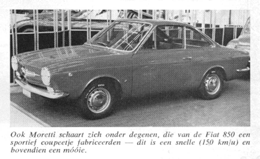Moretti Fiat 850 in Turijn 1964