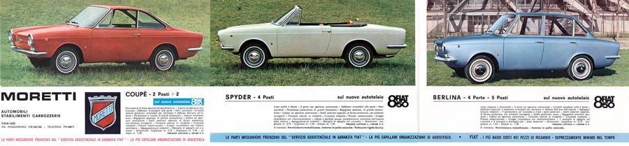 Moretti 850 brochure 1964 klein